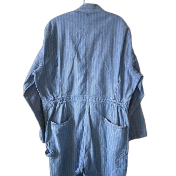 Vintage Big Mac Men's Blue Striped Denim Jacket - Picture 5 of 15